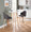 Ahoy Mid-Century Modern Fixed-Height Counter Stool with Zebra Wood Legs and Round Chrome Footrest with Charcoal Fabric- Set of 2 — lifestyle photo 2
