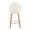 Ahoy counter stool in Zebra Wood, Chrome, Cream Fabric, back view, featuring swivel and wood frame