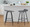 Ale counter stool in Black Metal, Grey PU, featuring metal design