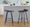 Ale counter stool in Black Metal, Espresso PU, featuring metal design