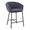 Ashland Contemporary Counter Stool in Black Steel and Charcoal Fabric- Set of 2 — product view