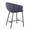 Ashland Contemporary Counter Stool in Black Steel and Charcoal Fabric- Set of 2 — rear three-quarter view