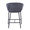 Ashland Contemporary Counter Stool in Black Steel and Charcoal Fabric- Set of 2 — back view