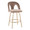 Ava counter stool in Gold Metal, Taupe Velvet, product view, featuring swivel