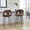 Ava counter stool in Black Metal, Espresso Velvet, Gold Metal, featuring swivel
