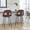 Ava counter stool in Black Metal, Espresso Velvet, Gold Metal, featuring swivel