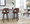 Ava counter stool in Walnut Glazed Wood, Espresso Velvet, Black Metal, featuring swivel and wood frame