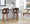 Ava Upholstered 26" Contemporary Fixed-Height Counter Stool with Swivel in Walnut Wood and Espresso Velvet with Round Chrome Metal Footrest- Set of 2 — lifestyle photo 1