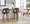 Ava Upholstered 26" Contemporary Fixed-Height Counter Stool with Swivel in Walnut Wood and Espresso Velvet with Round Chrome Metal Footrest- Set of 2 — lifestyle photo 2