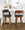 Cecina counter stool in Walnut Wood, Brown PU, Chrome Metal, featuring swivel and wood frame