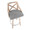 Charlotte 26" Farmhouse Fixed-Height Counter Stool with Swivel in Whitewashed Wood and Light Grey Fabric with Round Chrome Metal Footrest- Set of 2 — lifestyle photo 1