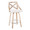 Charlotte counter stool in Whitewashed Wood, Chrome Metal, Cream Fabric, product view, featuring swivel and upholstered seat