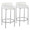 Chloe Contemporary Counter Stool in Chrome Metal and White Faux Leather- Set of 2 — pair view