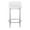 Chloe Contemporary Counter Stool in Chrome Metal and White Faux Leather- Set of 2 — front view