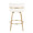 Cinch counter stool in Gold Metal, White PU, back view, featuring swivel and metal footrest