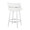 Cinch counter stool in White Wood, White PU, Chrome Metal, back and side view, featuring swivel and wood frame
