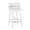 Cinch 26" Contemporary Fixed-Height Counter Stool with Swivel in White Wood and White Faux Leather with Round Chrome Footrest- Set of 2 — product view