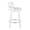 Cinch 26" Contemporary Fixed-Height Counter Stool with Swivel in White Wood and White Faux Leather with Round Chrome Footrest- Set of 2 — side view