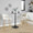 Cinch counter stool in Gold Metal, Cream Velvet, featuring swivel and metal footrest
