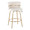 Cinch counter stool in Gold Metal, Cream Velvet, product view, featuring swivel and metal footrest