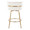 Cinch counter stool in Gold Metal, Cream Velvet, back view, featuring swivel and metal footrest