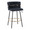 Cinch 26" Contemporary Fixed-Height Counter Stool with Swivel in Black Metal and Black Velvet with Round Gold Footrest- Set of 2 — product view