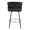 Cinch 26" Contemporary Fixed-Height Counter Stool with Swivel in Black Metal and Black Velvet with Round Gold Footrest- Set of 2 — front view