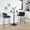 Cinch 26" Contemporary Fixed-Height Counter Stool with Swivel in Black Metal and Black Velvet with Round Gold Footrest- Set of 2 — lifestyle photo 3