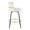 Cinch 26" Contemporary Fixed-Height Counter Stool with Swivel in Black Metal and Cream Velvet with Round Gold Footrest- Set of 2 — side view