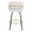 Cinch 26" Contemporary Fixed-Height Counter Stool with Swivel in Black Metal and Cream Velvet with Round Gold Footrest- Set of 2 — front view