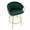 Claire Contemporary/Glam Counter Stool in Gold Steel and Green Velvet- Set of 2 — lifestyle photo 1