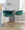 Claire Contemporary/Glam Counter Stool in Gold Steel and Green Velvet- Set of 2 — lifestyle photo 2