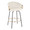 Claire counter stool in Black Metal, Cream Velvet, Gold Metal, product view, featuring swivel
