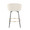 Claire counter stool in Black Metal, Cream Velvet, Gold Metal, back view, featuring swivel