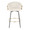 Claire counter stool in Black Metal, Cream Velvet, Gold Metal, front view, featuring swivel