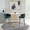 Claire Contemporary/Glam Counter Stool in Black Metal and Emerald Green Velvet with Gold Metal Accent- Set of 2 — lifestyle photo 2