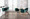 Claire Contemporary/Glam Counter Stool in Black Metal and Emerald Green Velvet with Gold Metal Accent- Set of 2 — lifestyle photo 5