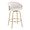 Claire counter stool in Gold Metal, Cream Velvet, product view, featuring swivel