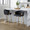 Claire counter stool in Gold Metal, Black PU, featuring swivel