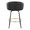 Claire counter stool in Black Metal, Gold Metal, Black PU, back view, featuring swivel