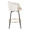 Claire counter stool in Black Metal, Gold Metal, White PU, side view, featuring swivel