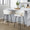 Claire counter stool in Black Metal, Gold Metal, White PU, featuring swivel