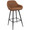 Clubhouse Contemporary 26" Counter Stool with Black Frame and Brown Vintage Faux Leather- Set of 2 — product view