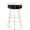Canary counter stool in Gold Metal, Royal Blue Velvet, back view