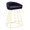 Canary counter stool in Gold Metal, Blue Velvet, product view