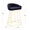 Canary counter stool in Gold Metal, Blue Velvet