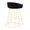 Canary Contemporary Counter Stool in Gold with Blue Velvet- Set of 2 — rear three-quarter view