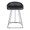 Canary Contemporary Counter Stool in Black Metal and Black Faux Leather- Set of 2 — front view