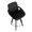 Cosmo Contemporary Fixed-Height Counter Stool with Swivel in Black Wood with Round Chrome Metal Footrest and Black Faux Leather Seat- Set of 2 — lifestyle photo 1