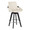 Cosmo counter stool in Black Wood, Chrome, Cream PU, product view, featuring swivel and wood frame